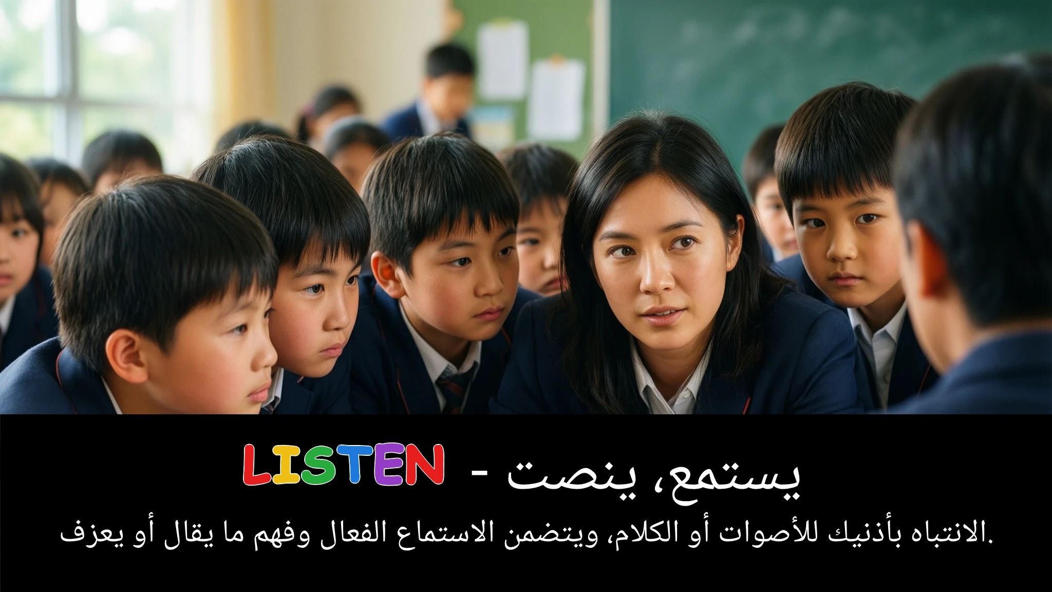 Arabic Illustration for listen